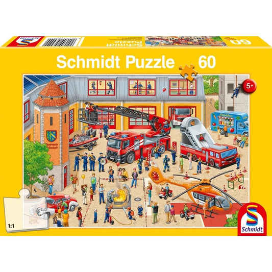 Schmidt Spiele Puzzle - Kindertag auf der Feuerwehrstation, 60 Teile