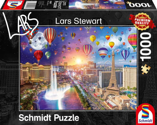Schmidt Spiele Puzzle - Lars Stewart Las Vegas, Night and Day, 1000 Teile