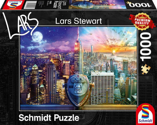Schmidt Spiele Puzzle - Lars Stewart New York, Night and Day, 1000 Teile