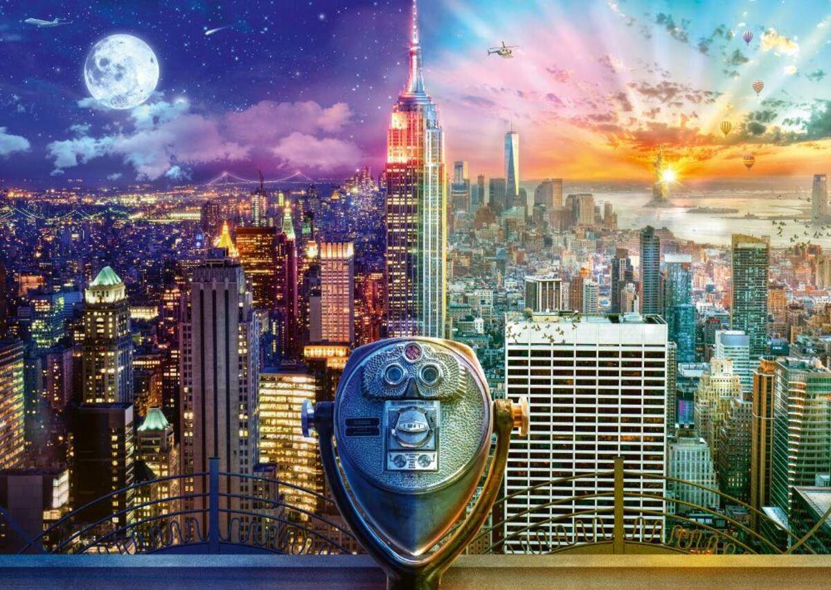 Schmidt Spiele Puzzle - Lars Stewart New York, Night and Day, 1000 Teile