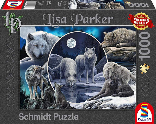 Schmidt Spiele Puzzle - Lisa Parker, Prächtige Wölfe, 1000 Teile