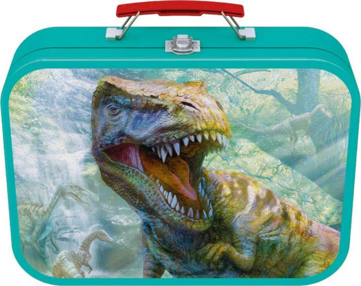 Schmidt Spiele Puzzle - Box im Metallkoffer Dinos, 4 Puzzle