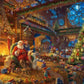 Schmidt Spiele Puzzle - Thomas Kinkade - Der Weihnachtsmann und seine Wichtel, Limited Edition, 1000 Teile