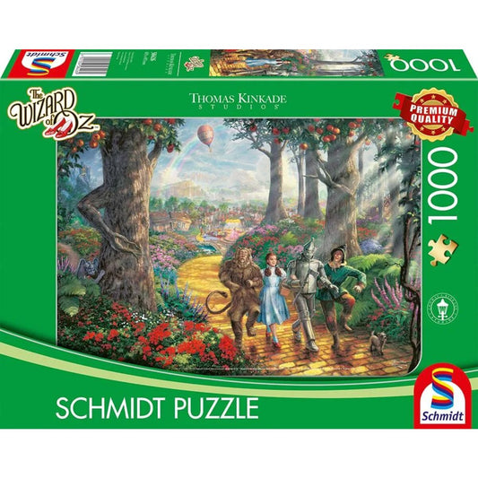 Schmidt Spiele Thomas Kinkade: Der Zauberer von Oz, Warner Bros. - Follow the Yellow Brick Road, 1.000 Teile
