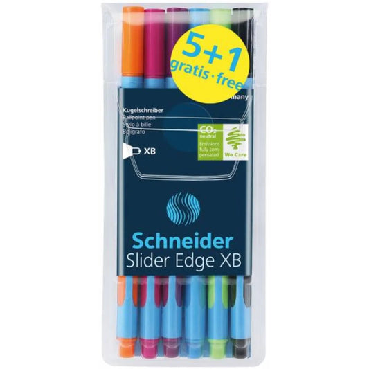 Schneider Kugelschreiber Slider Edge Etui 5 + 1 gratis