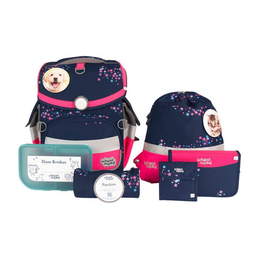 School-Mood 7-tlg. Schulranzenset Timeless Air+ Leni (Hund)