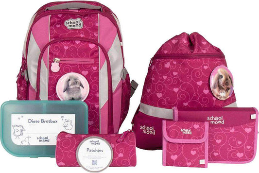 School-Mood 7-tlg. Schulrucksackset Loop Air+ Hannah (Hase)