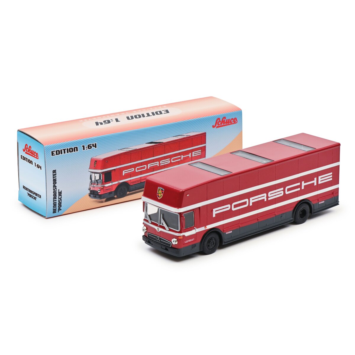 Schuco 452026100 - Renntransporter PORSCHE 1:64
