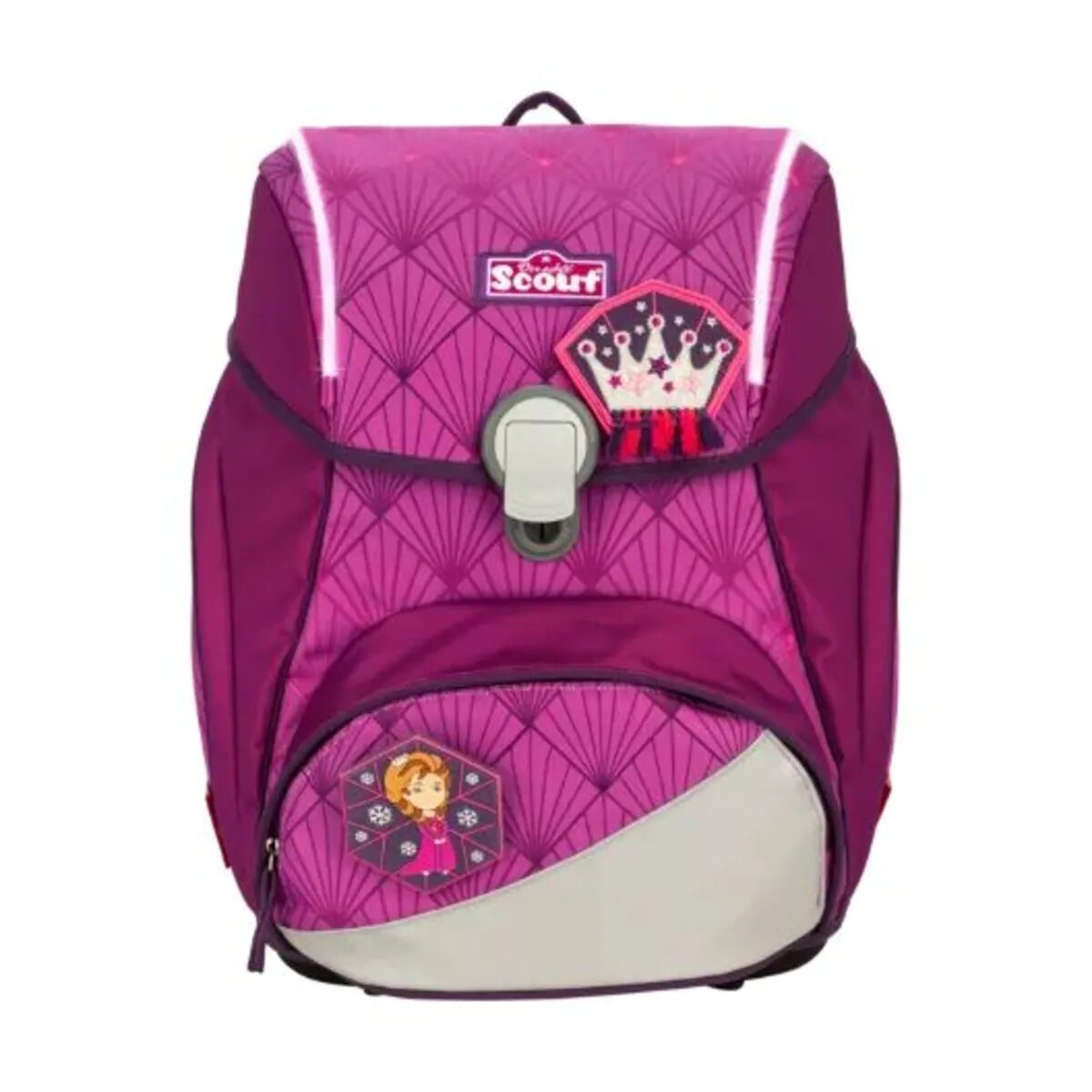 Scout Schulranzen-Set Alpha Exklusiv Safety Light Diamond Princess, 5-teilig