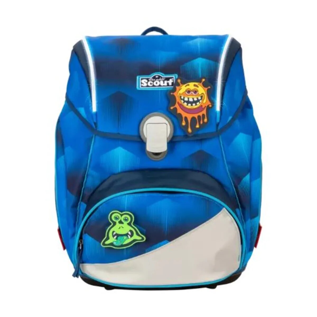 Scout Schulranzen-Set Genius Exklusiv Safety Light Funny Freaks, 5-teilig