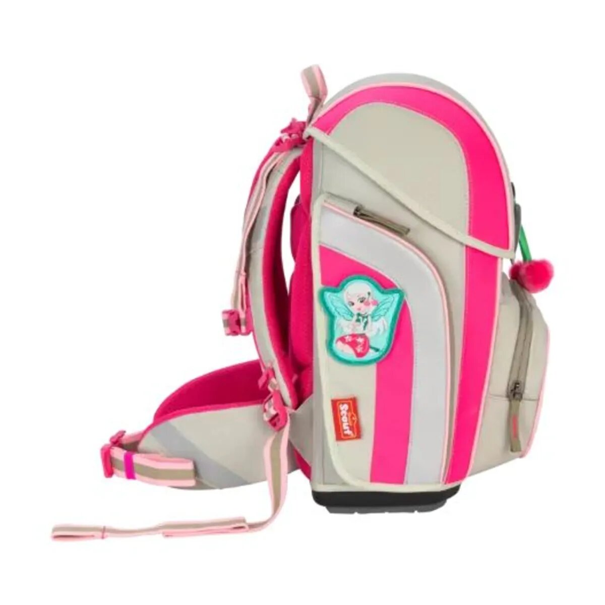 Scout Schulranzen-Set Genius DIN Pink Cherry, 4-teilig