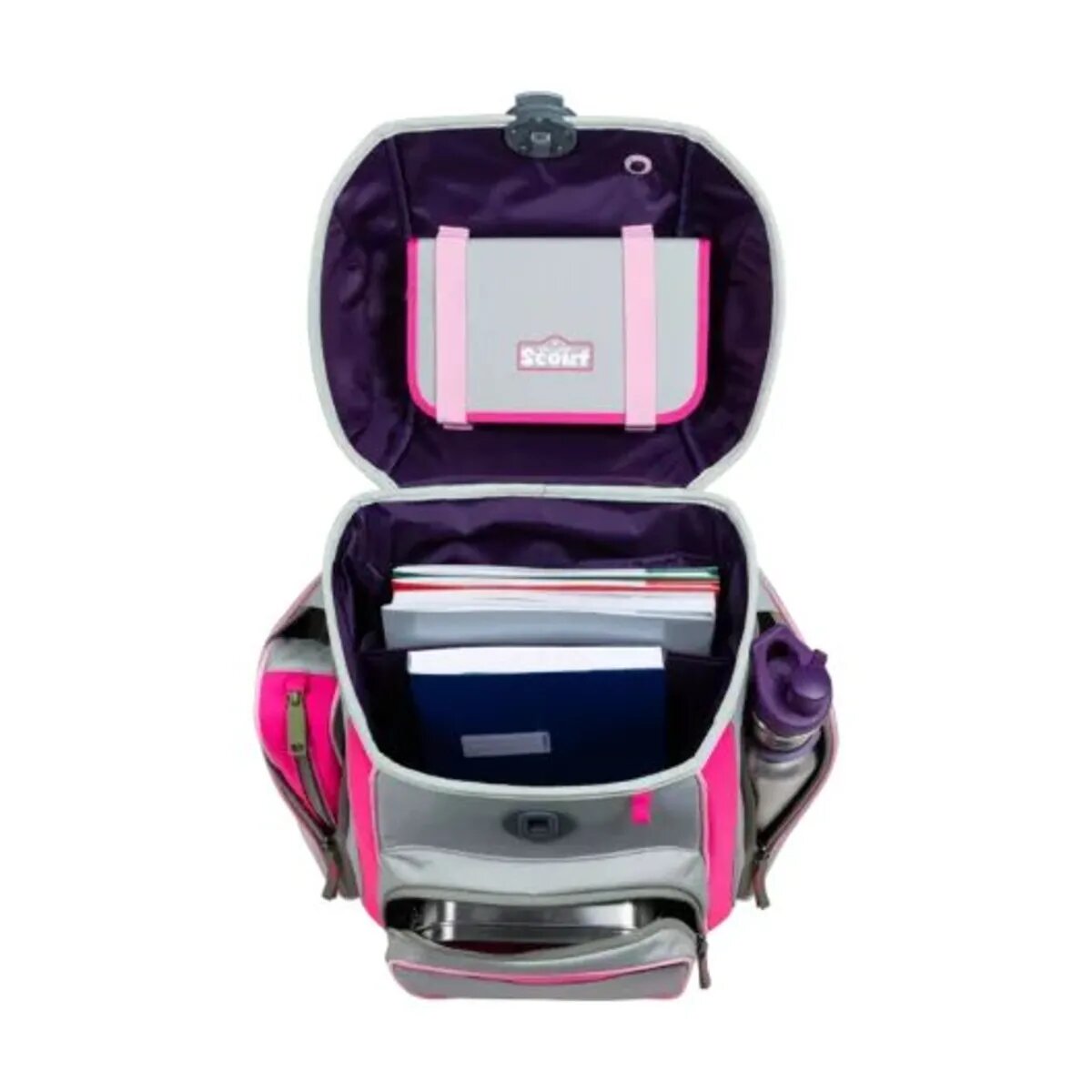 Scout Schulranzen-Set Genius DIN Pink Cherry, 4-teilig