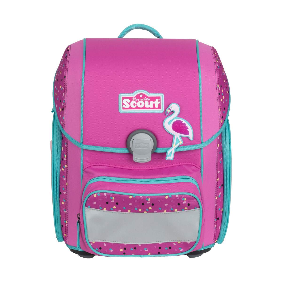 Scout Genius Schulranzenset Flamingo, 4-teilig