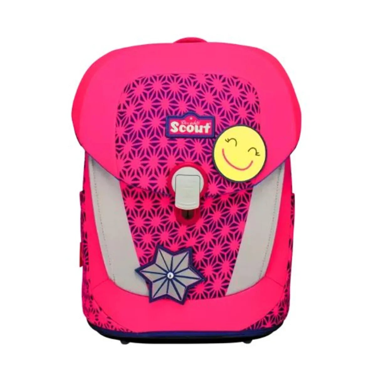 Scout Schulranzen-Set Sunny II DIN Neon Safety Pink Glow, 4-teilig