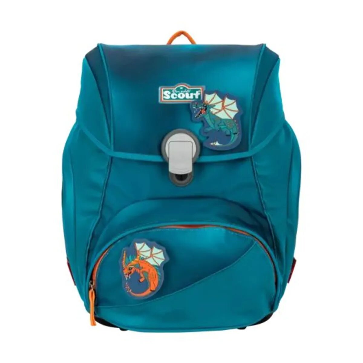 Scout Schulranzen-Set Alpha Exklusiv Superflash Seadragon, 4-teilig
