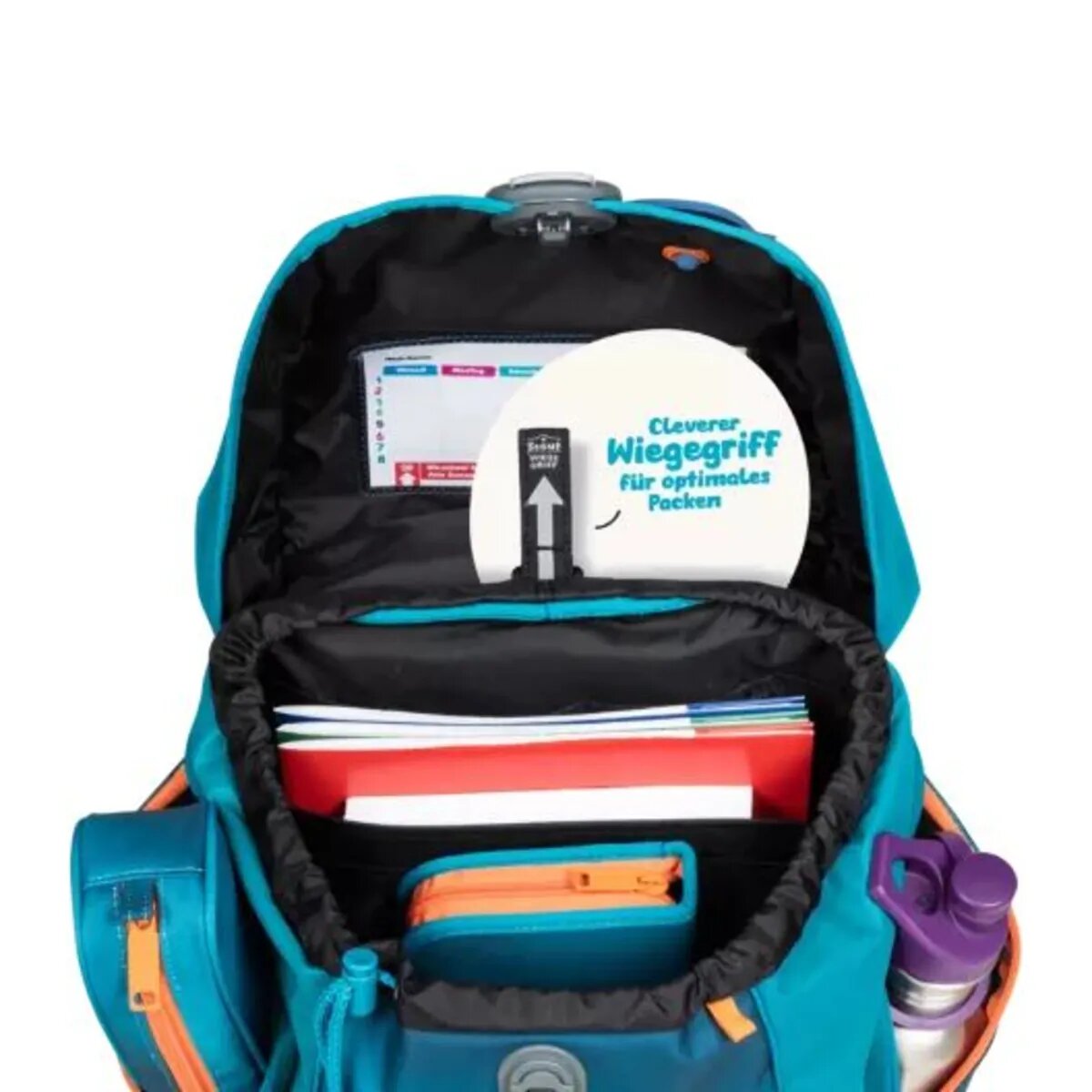 Scout Schulranzen-Set Alpha Exklusiv Superflash Seadragon, 4-teilig