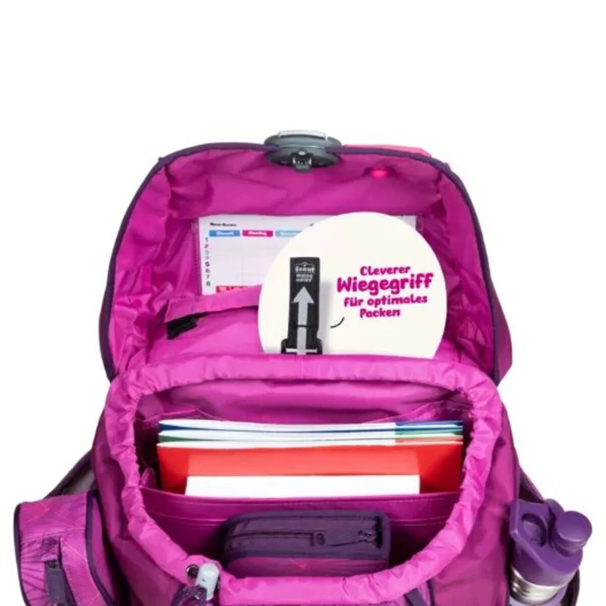 Scout Schulranzen-Set Alpha Exklusiv Safety Light Diamond Princess, 5-teilig