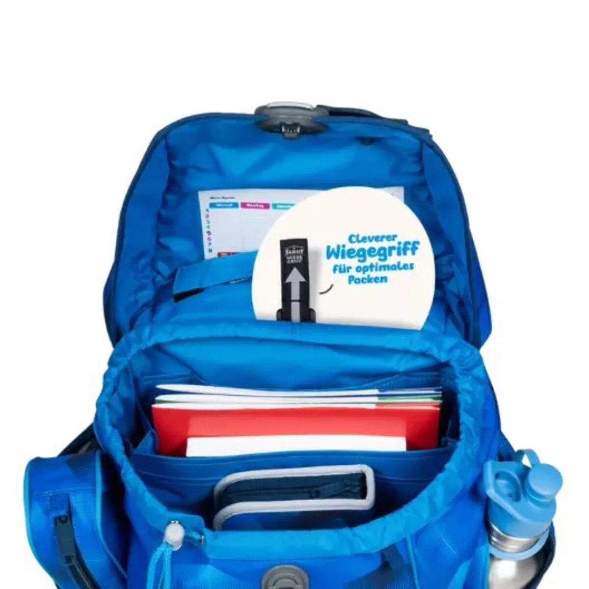 Scout Schulranzen-Set Alpha Exklusiv Safety Light Funny Freaks, 5-teilig