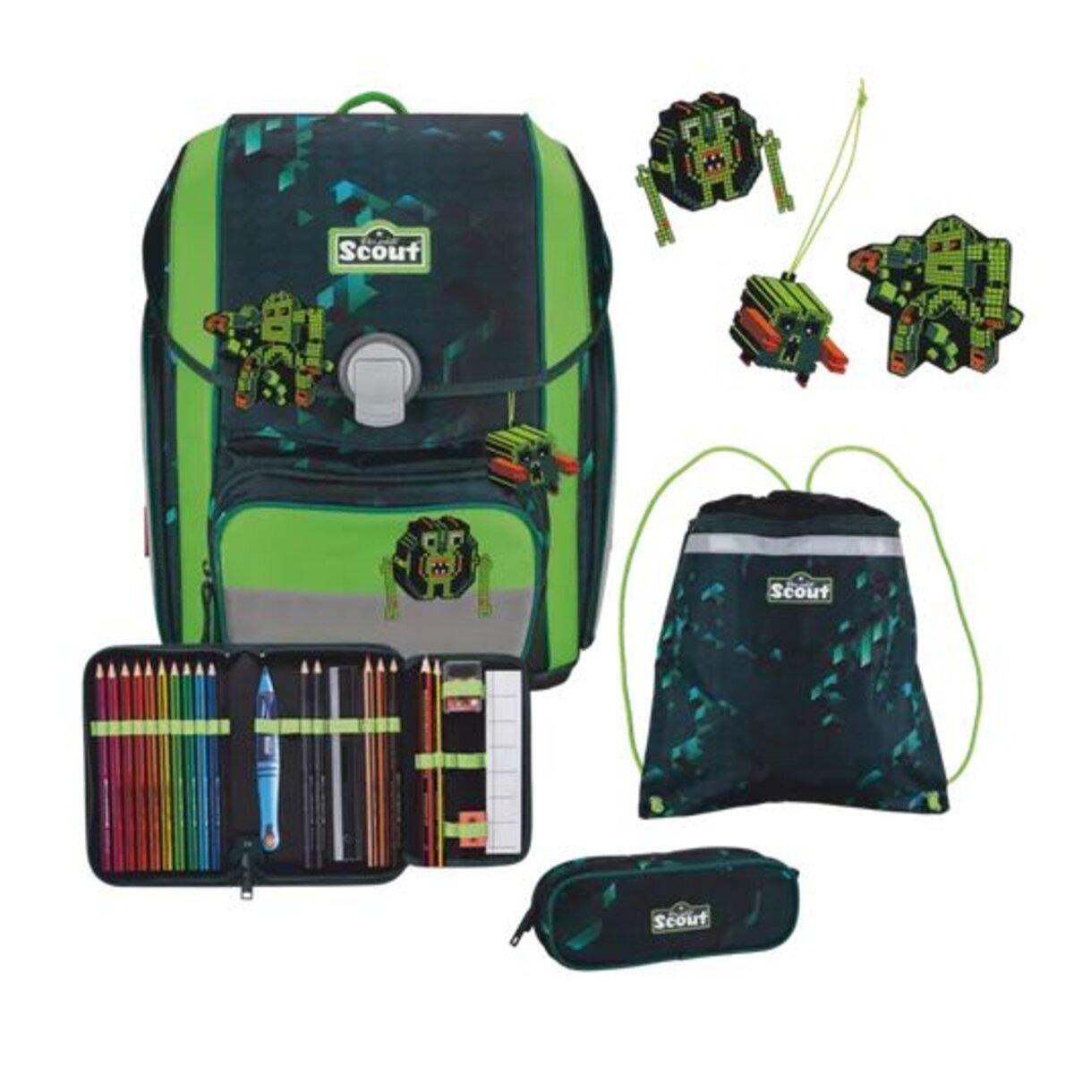 Scout Schulranzen-Set Genius DIN Cubes