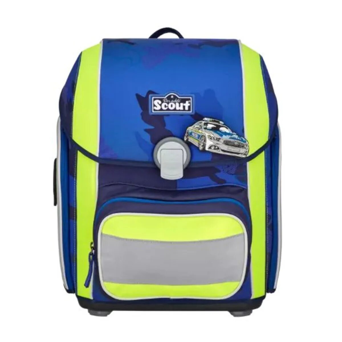 Scout Schulranzen-Set Genius DIN Blue Police, 4-teilig