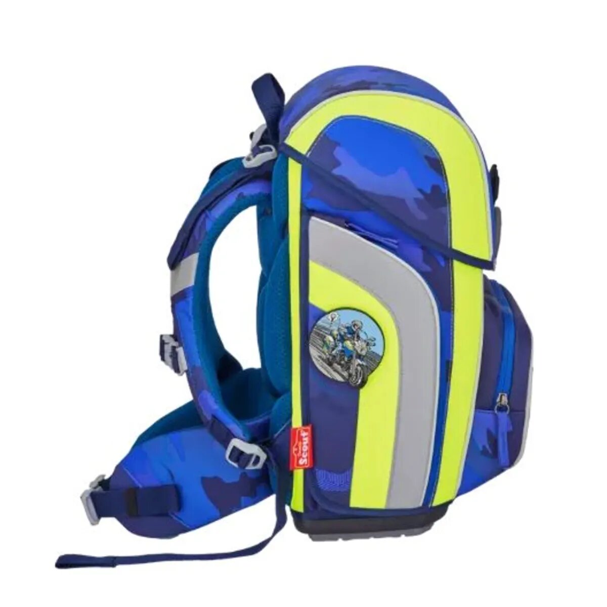 Scout Schulranzen-Set Genius DIN Blue Police, 4-teilig