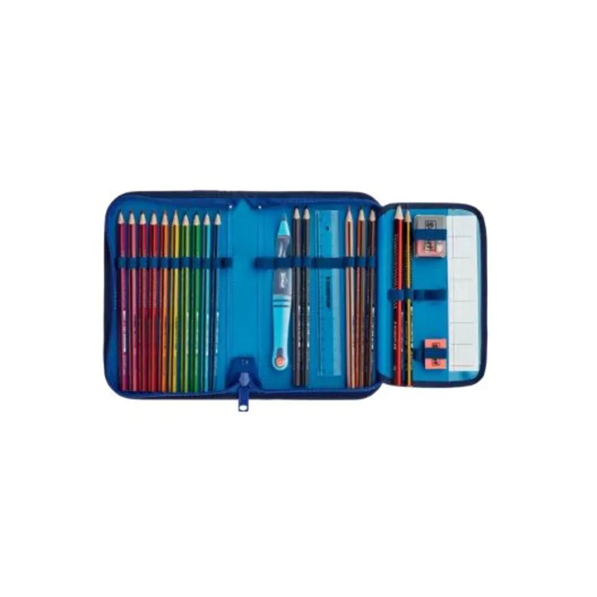 Scout Schulranzen-Set Genius DIN Blue Police, 4-teilig