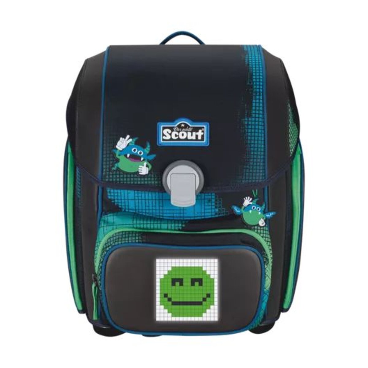 Scout Schulranzen-Set Genius Set Movie Star Blue Pixel