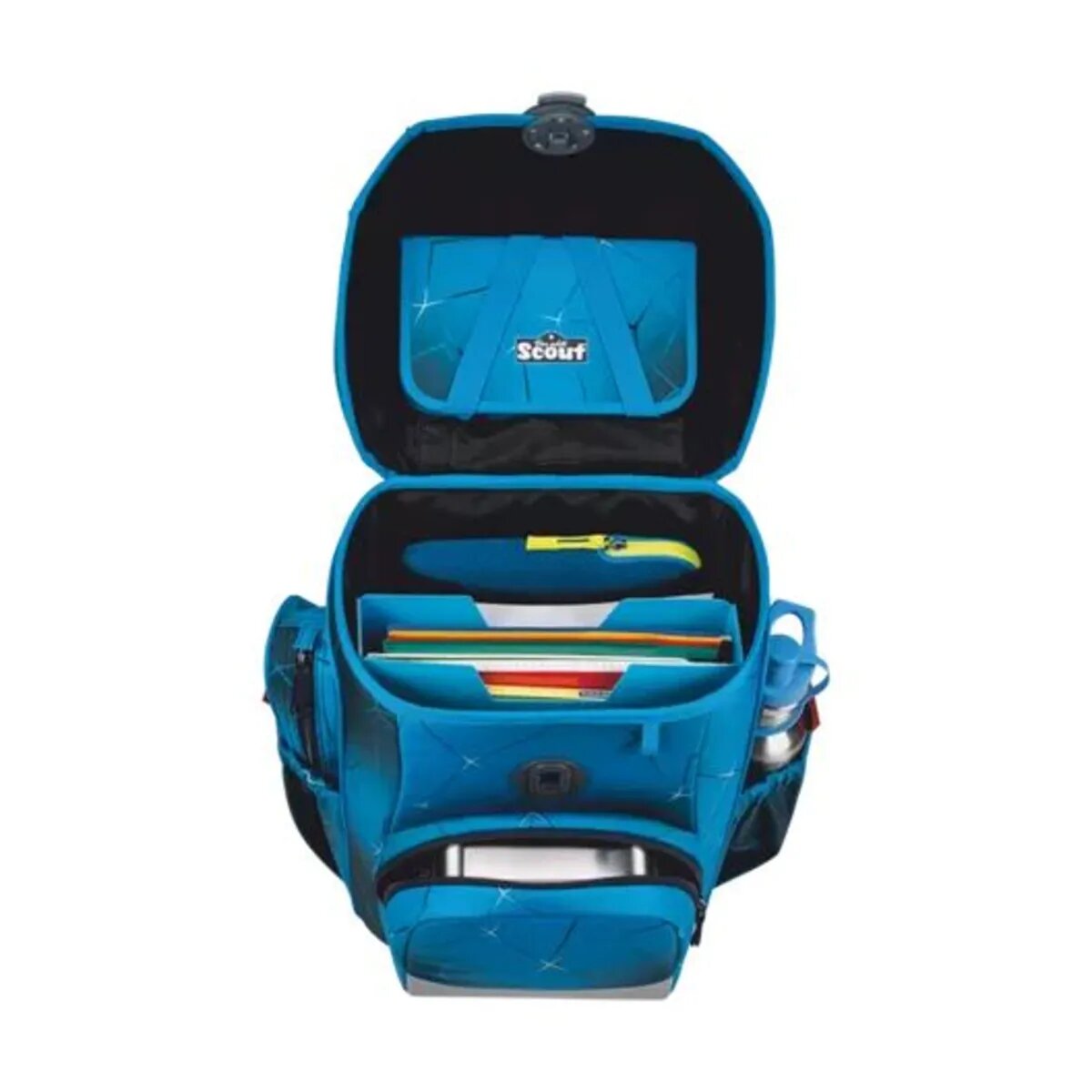 Scout Schulranzen-Set Neo Exklusiv Safety Light Polar Blue