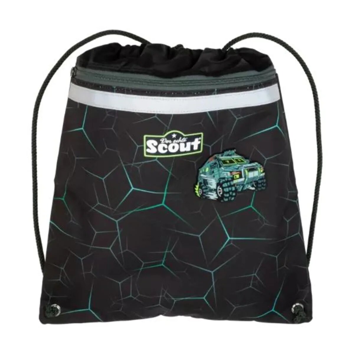 Scout Schulranzen-Set Sunny II Exklusiv LED DIN Dino Hunter, 4-teilig