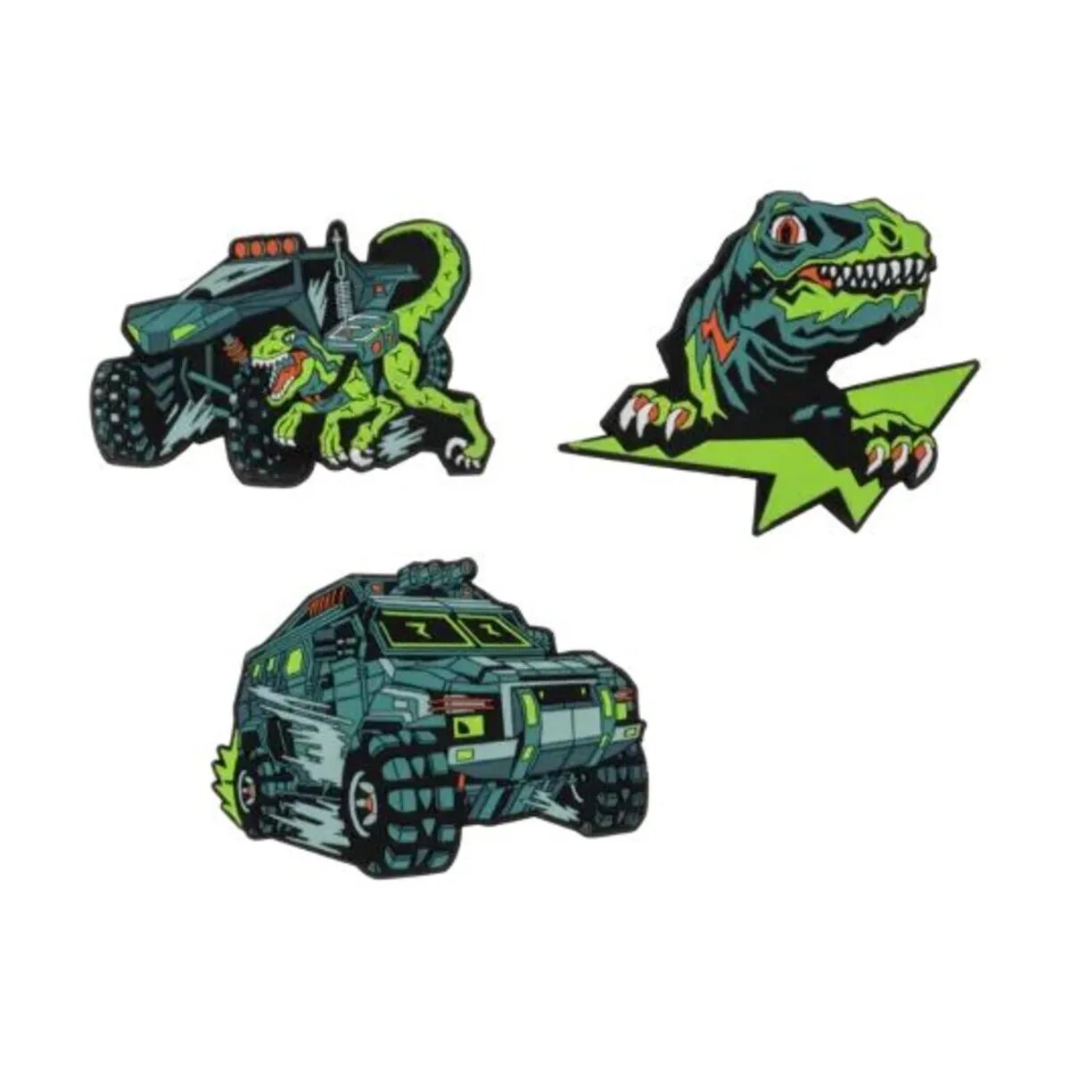 Scout Schulranzen-Set Sunny II Exklusiv LED DIN Dino Hunter, 4-teilig