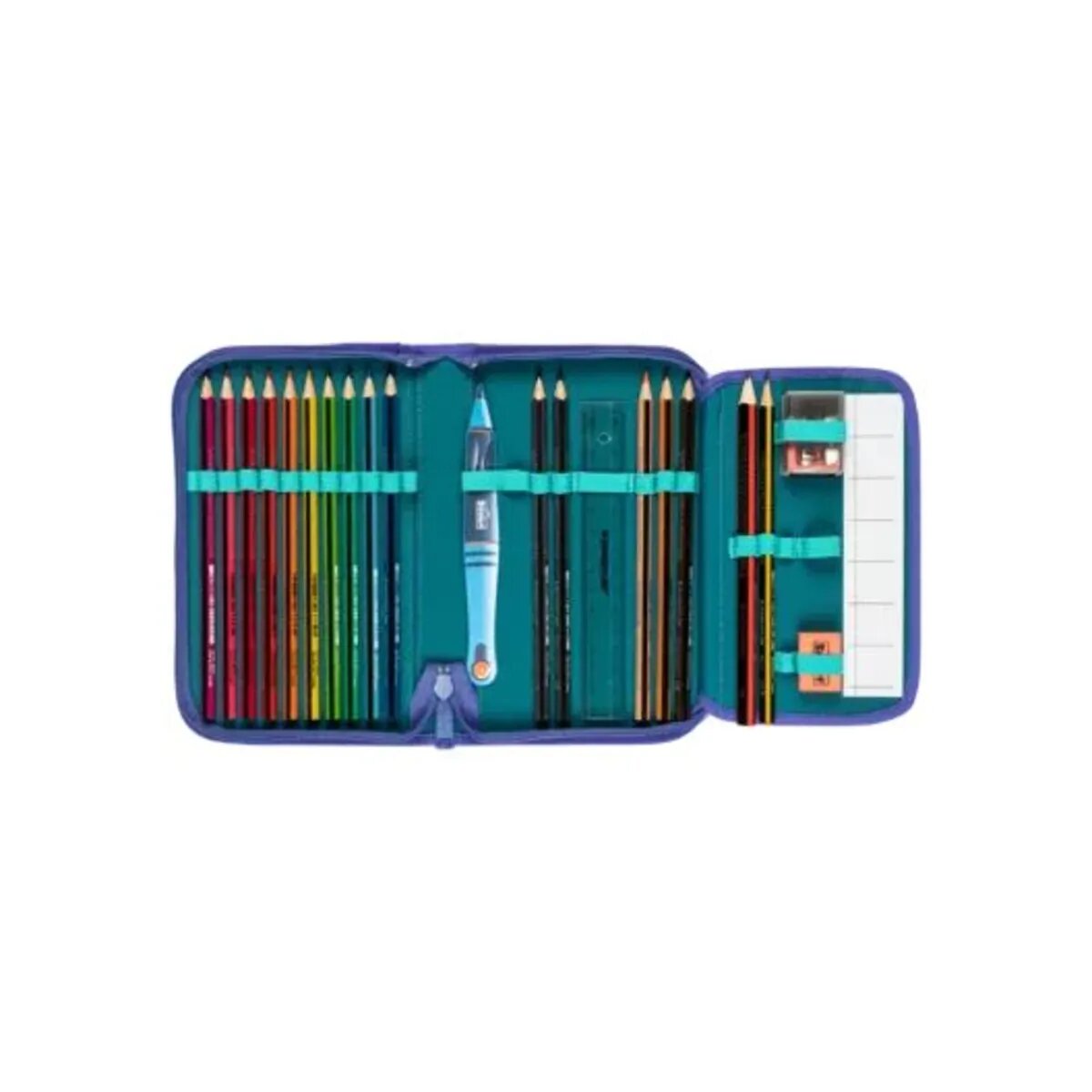 Scout Schulranzen-Set Sunny II Exklusiv Superflash Purple Magic, 4-teilig