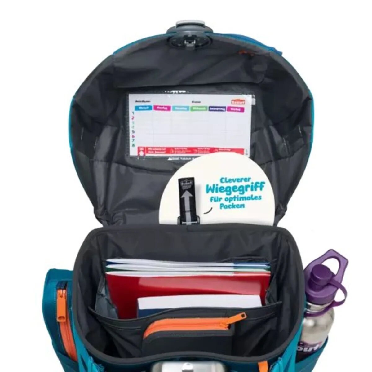 Scout Schulranzen-Set Sunny II Exklusiv Superflash Seadragon, 4-teilig