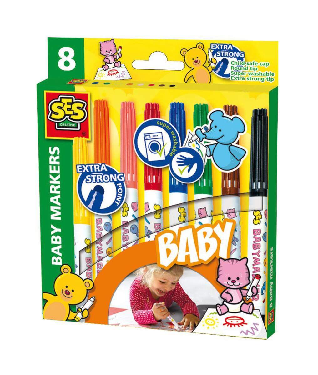 SES Creative 00299 Baby Marker, 8 Stück