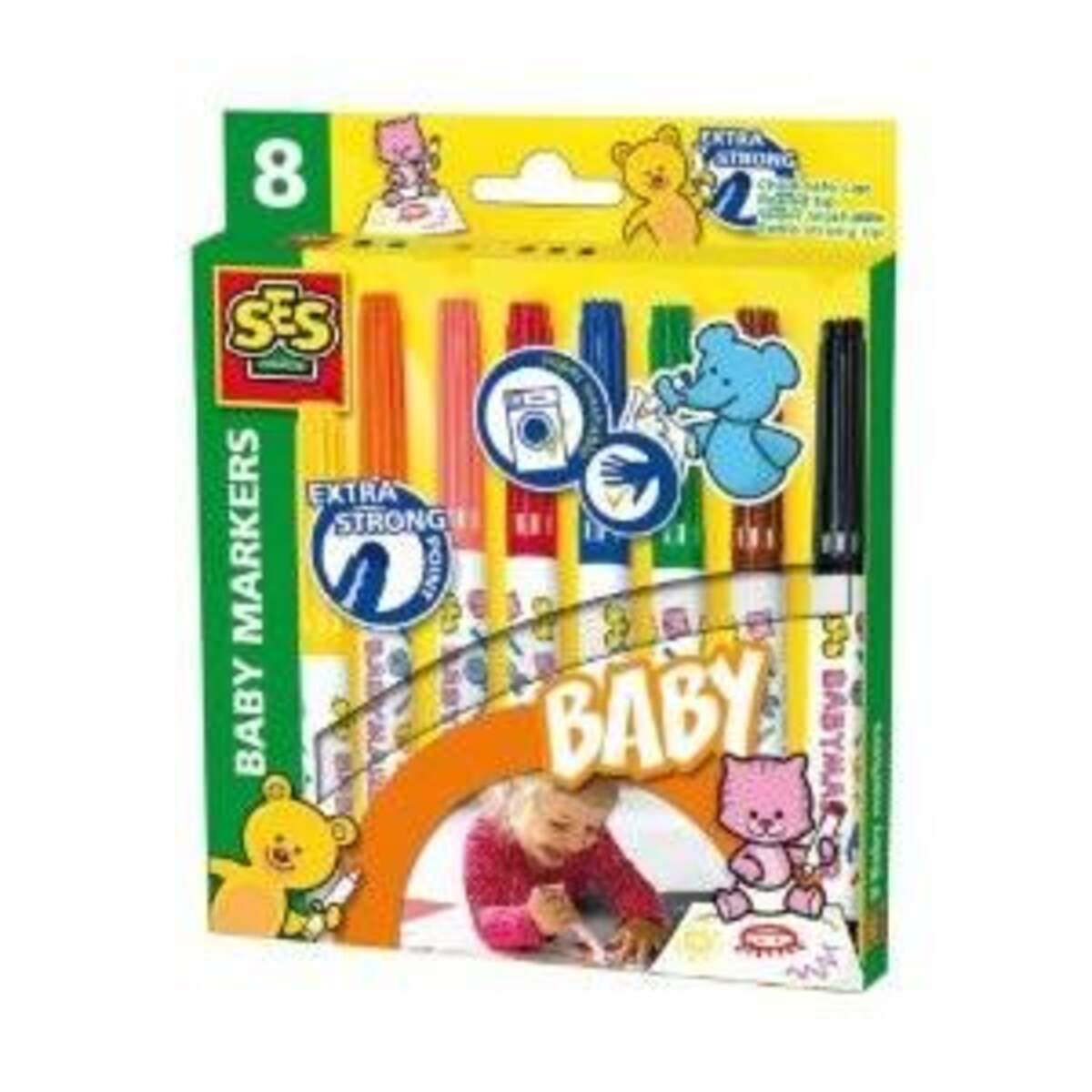 SES Creative 00299 Baby Marker, 8 Stück