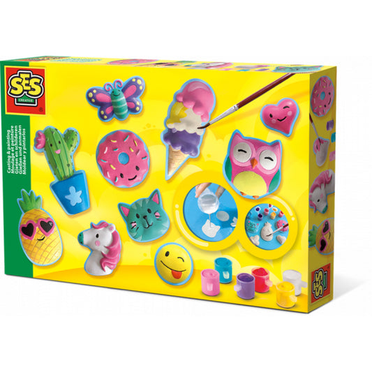 SES Creative Fröhliche Lustige Figuren gießen und anmalen