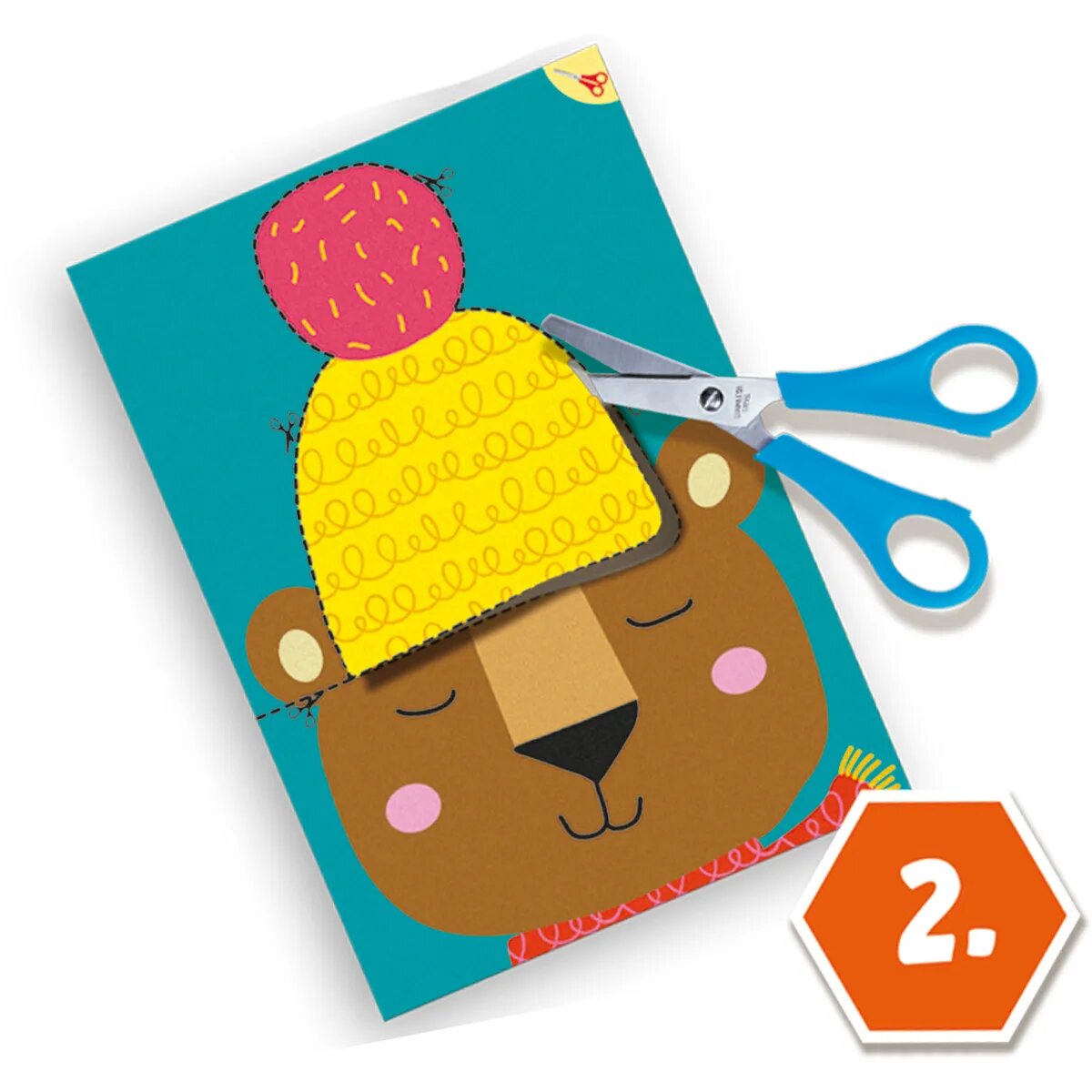 SES Creative Ich lerne schneiden Schritt für Schritt, 30 Tierkarten zum Ausschneiden