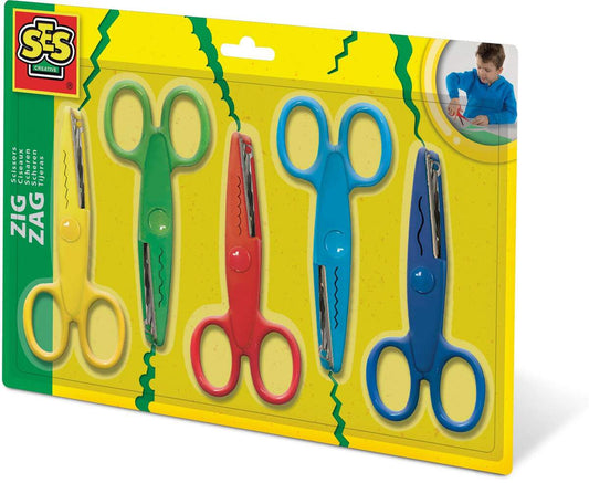 SES Creative Zig-Zag Scheren 4er Set