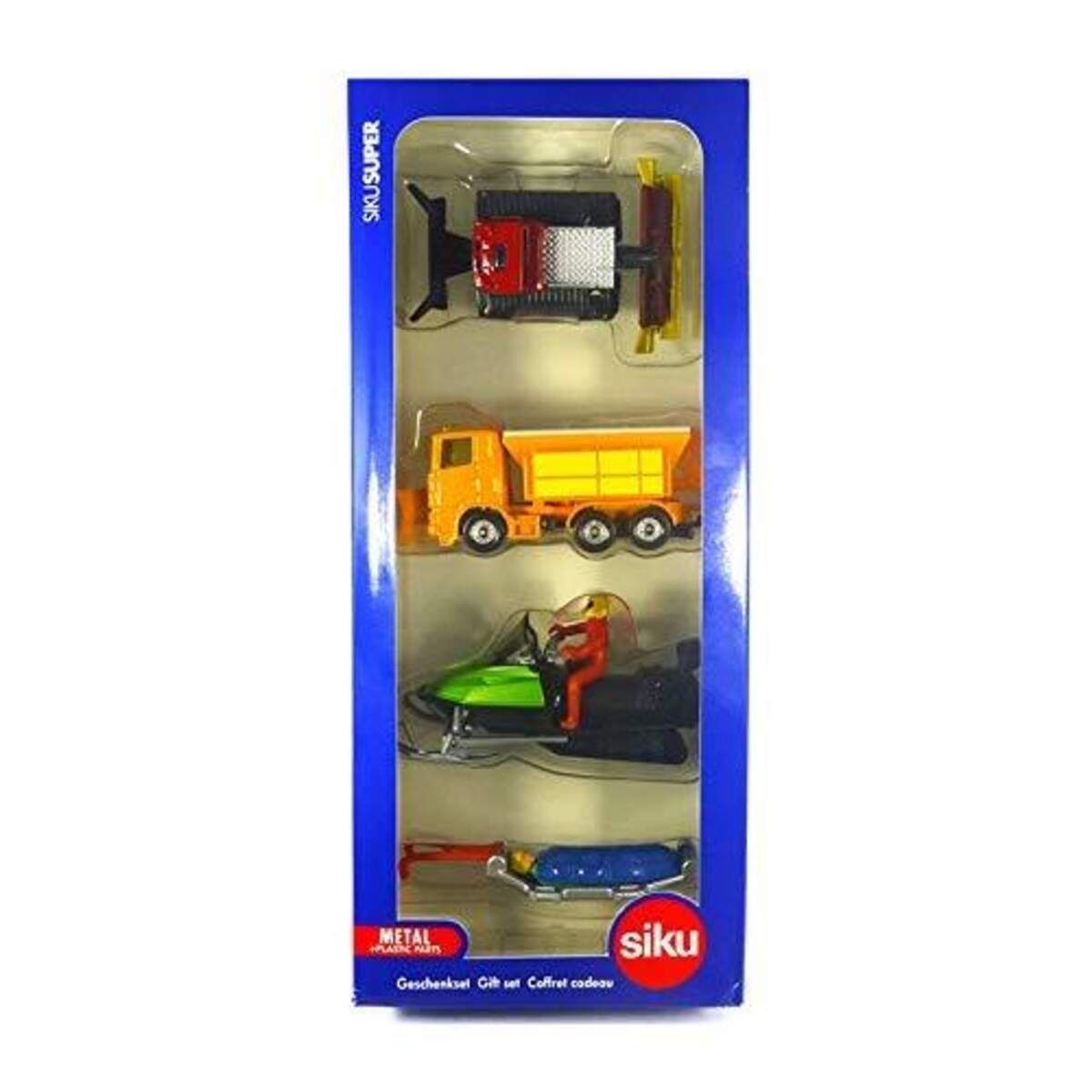 SIKU 6290 Geschenkeset Winter: Fahrzeug-Set, 4-teilig