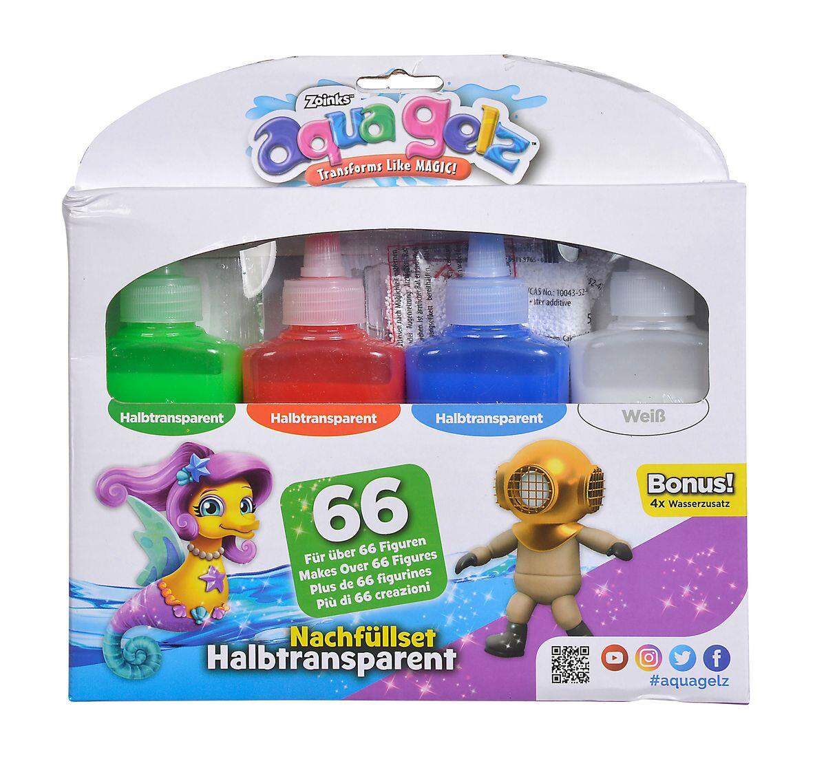 Simba Aqua Gelz Nachfüllset Halbtransparente Farben