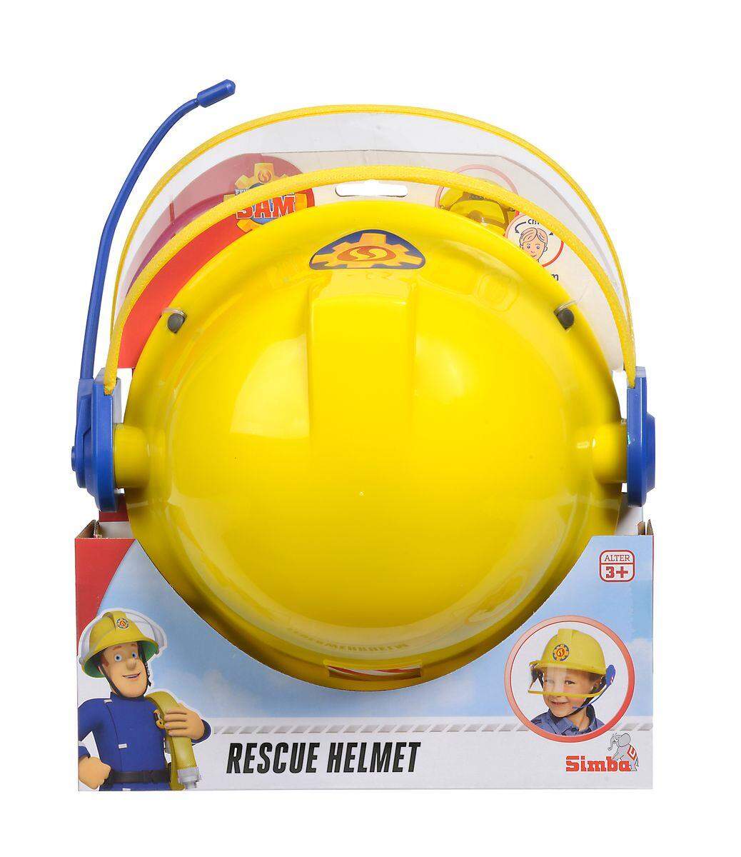 Simba Feuerwehrmann Sam Feuerwehr Helm mit Mikro, Durchmesser 23cm