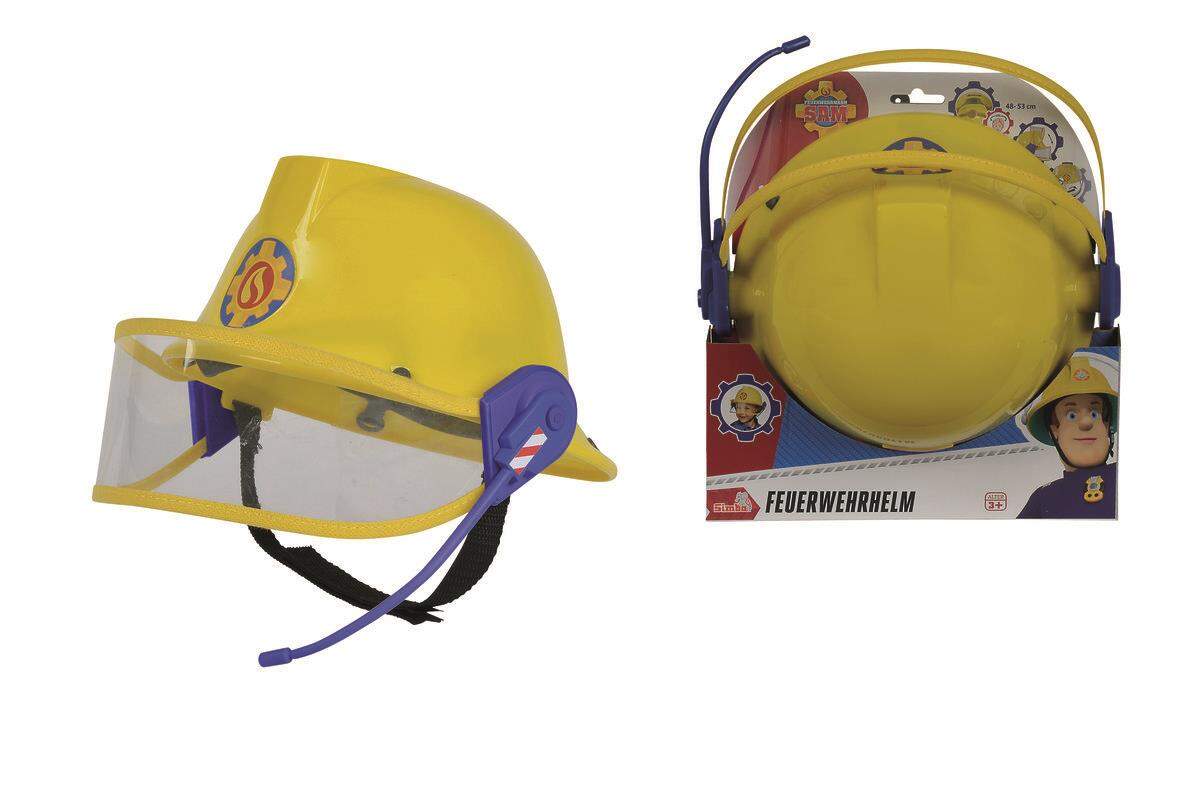 Simba Feuerwehrmann Sam Feuerwehr Helm mit Mikro, Durchmesser 23cm