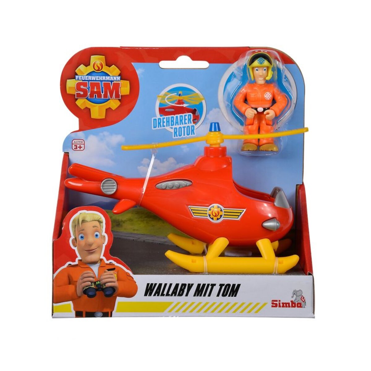 Simba Feuerwehrmann Sam Junior Wallaby mit Tom Thomas Figur