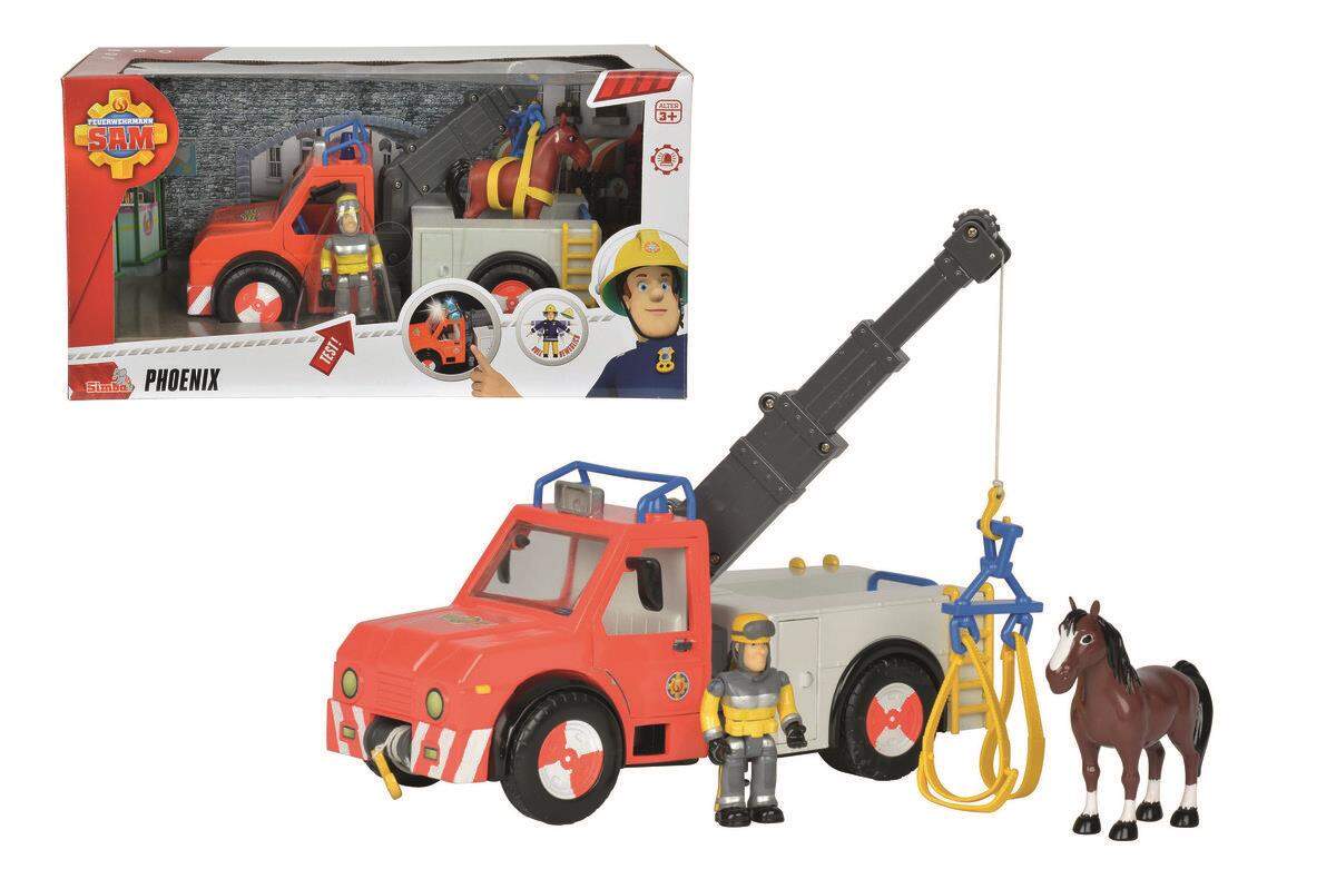 Simba Feuerwehrmann Sam Phoenix mit Figur und Pferd