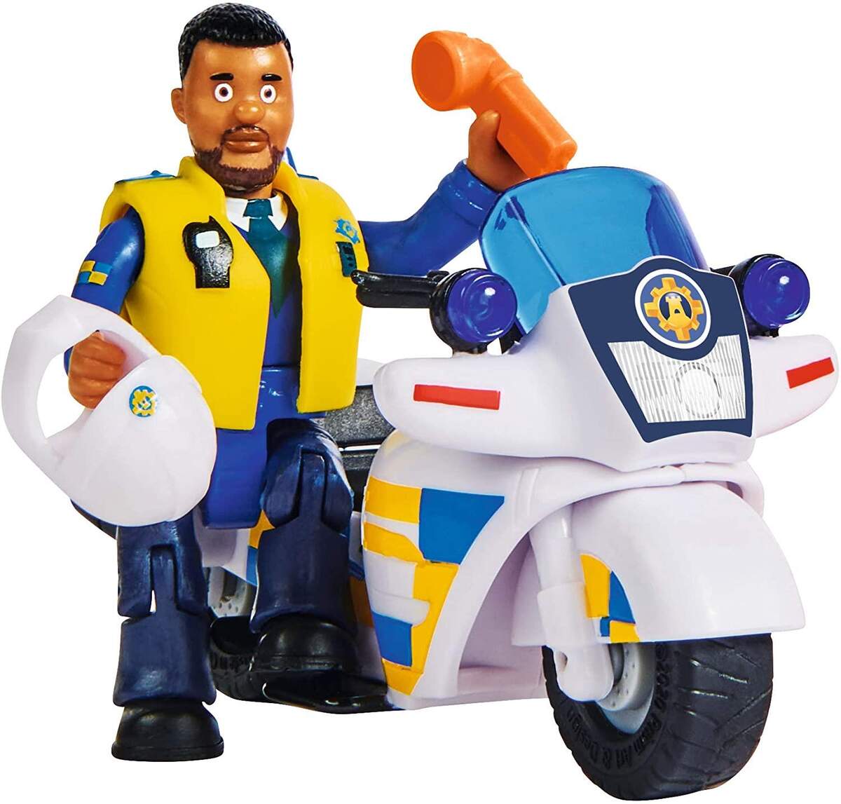 Simba Feuerwehrmann Sam Polizei Motorrad mit Figur