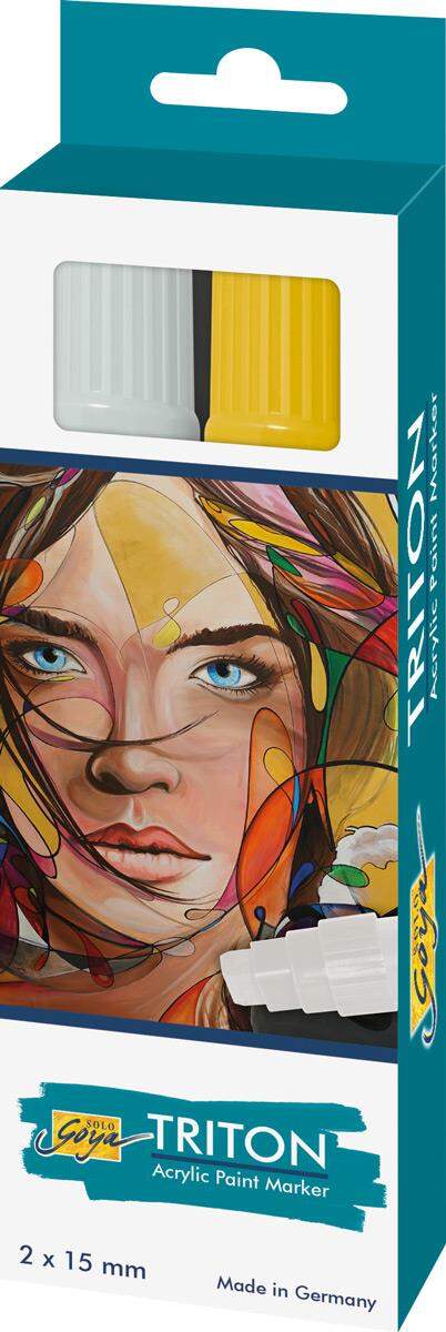SOLO GOYA Triton Acrylic Paint Marker 15.0 2er Set Silber und Gold
