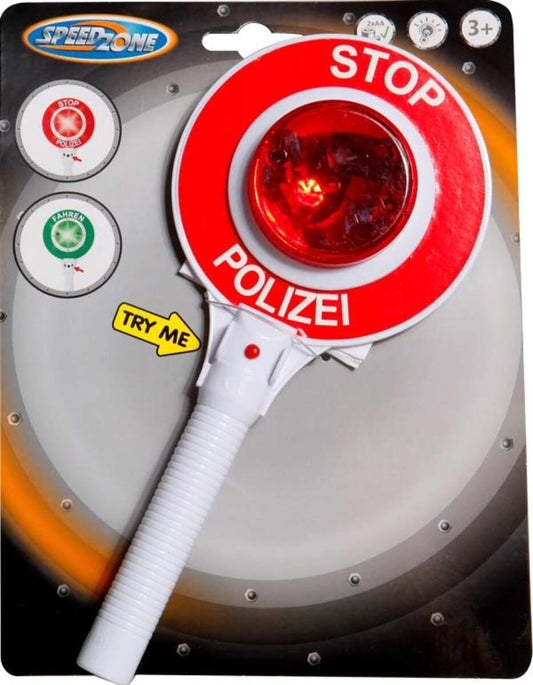 Speedzone Polizeikelle mit 2 LED-Lichtern