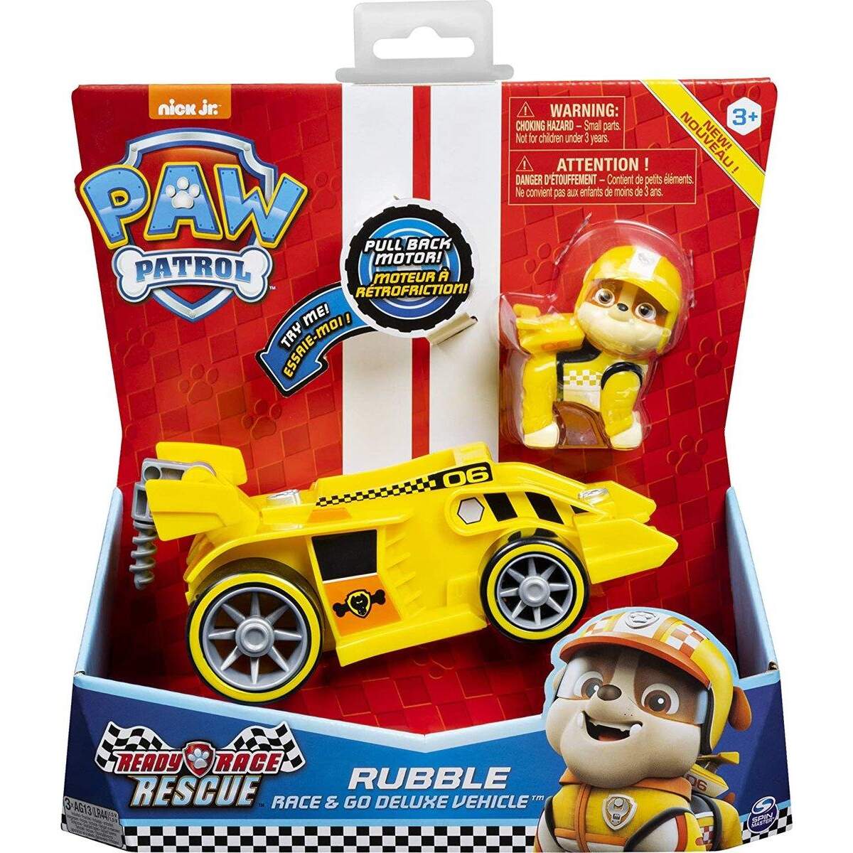 Spin Master PAW Patrol Race & Go Deluxe Basis Fahrzeuge mit Figur, 1 Stück, sortiert
