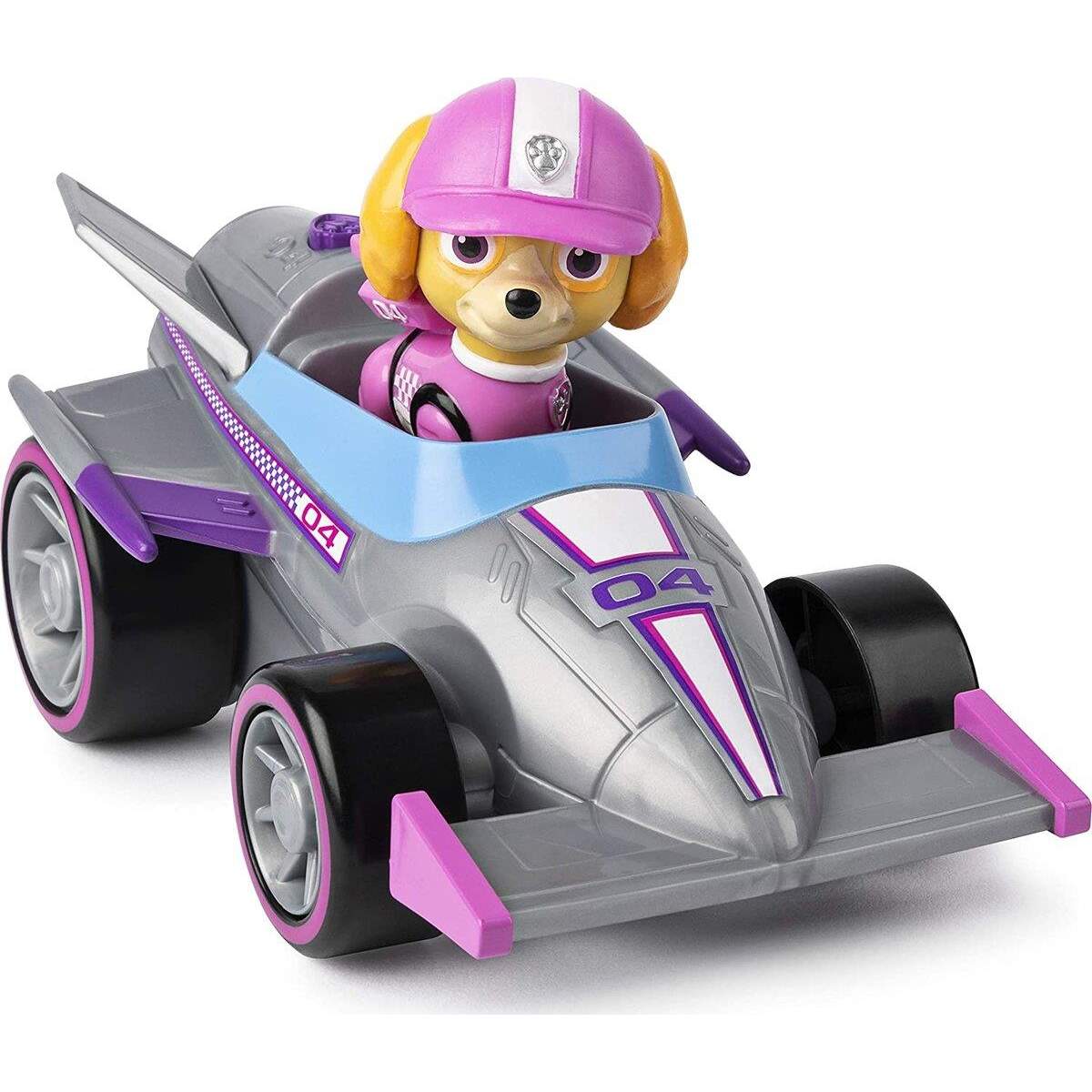 Spin Master PAW Patrol Race & Go Deluxe Basis Fahrzeuge mit Figur, 1 Stück, sortiert