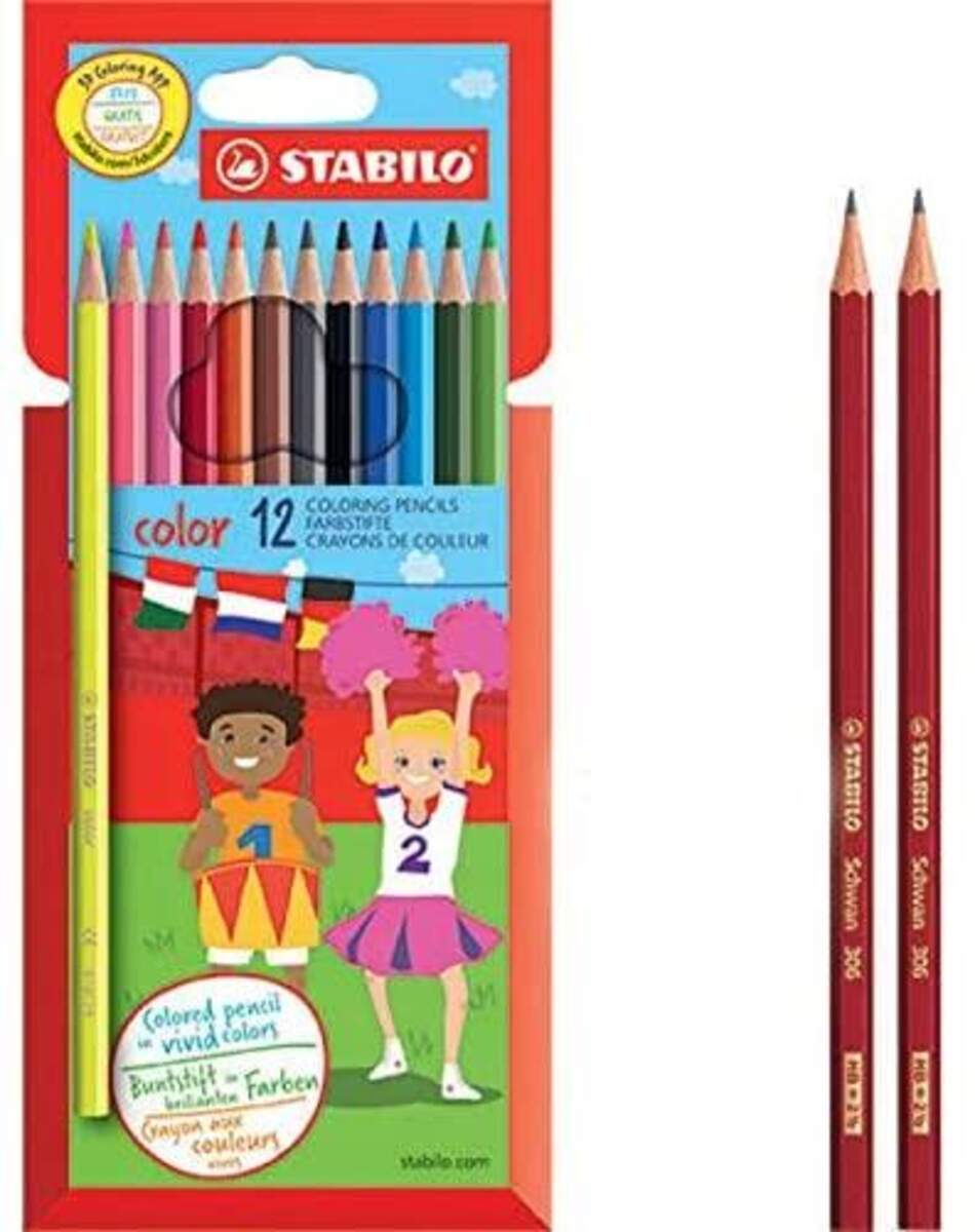 STABILO Buntstifte 12er Promopack Stabilo color + Bleistift HB gratis