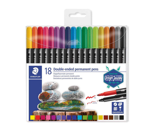 STAEDTLER® Doppelfasermaler permanent, 18 Stück